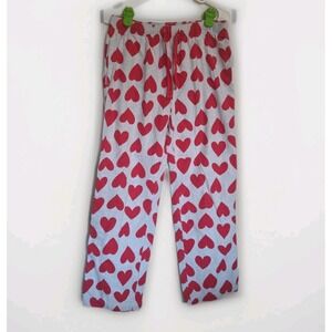 Old Navy Red Heart Pajama Pants Womens M Valentines Day Cozycore Y2K Loungewear